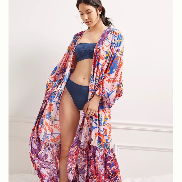 Anthropologie Claire Colin Botanical Robe - Picture 3 of 12